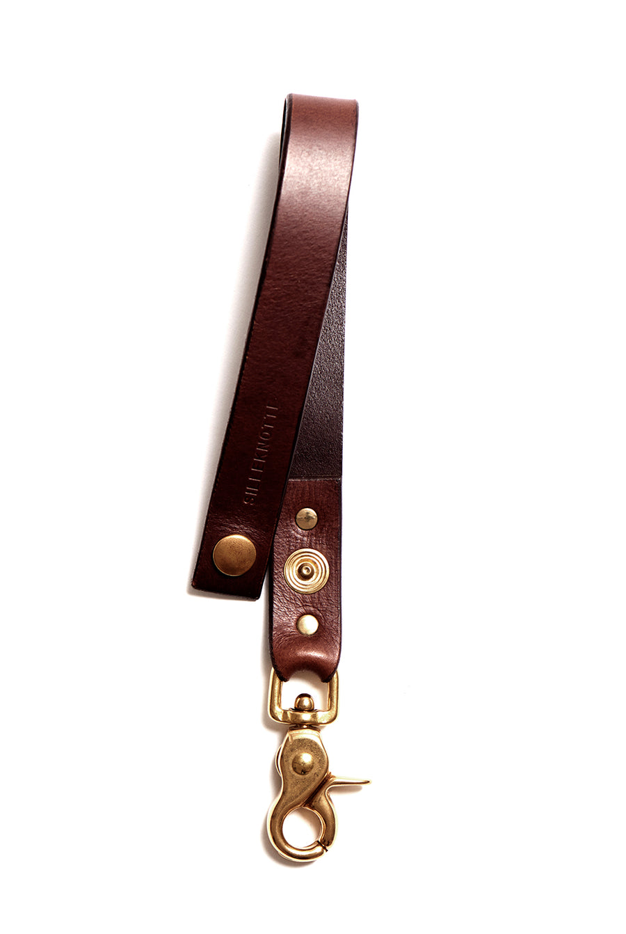 Leather keyring: CARLO medium (dark brown)