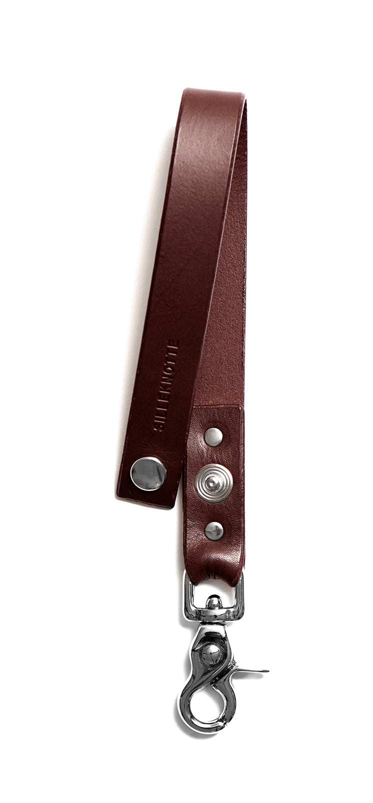 Leather keyring: CARLO medium (dark brown)