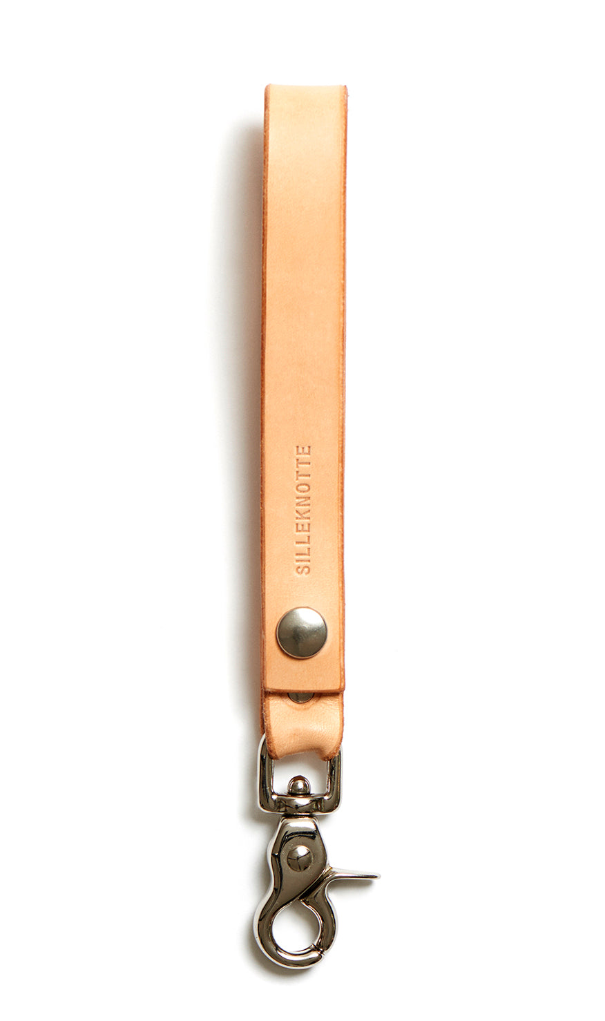 Leather keyring: CARLO medium (natural)