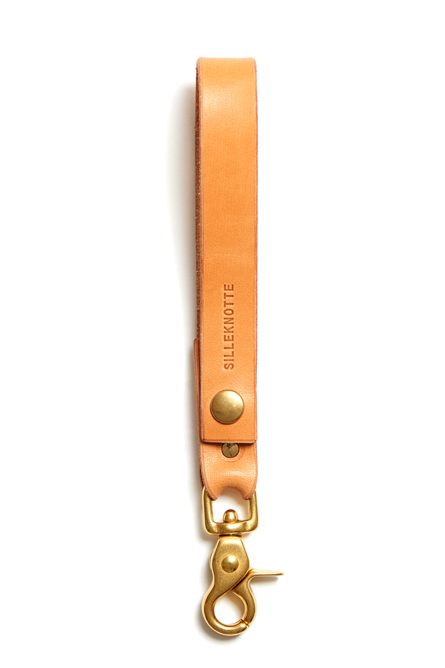 Leather keyring: CARLO medium (natural)