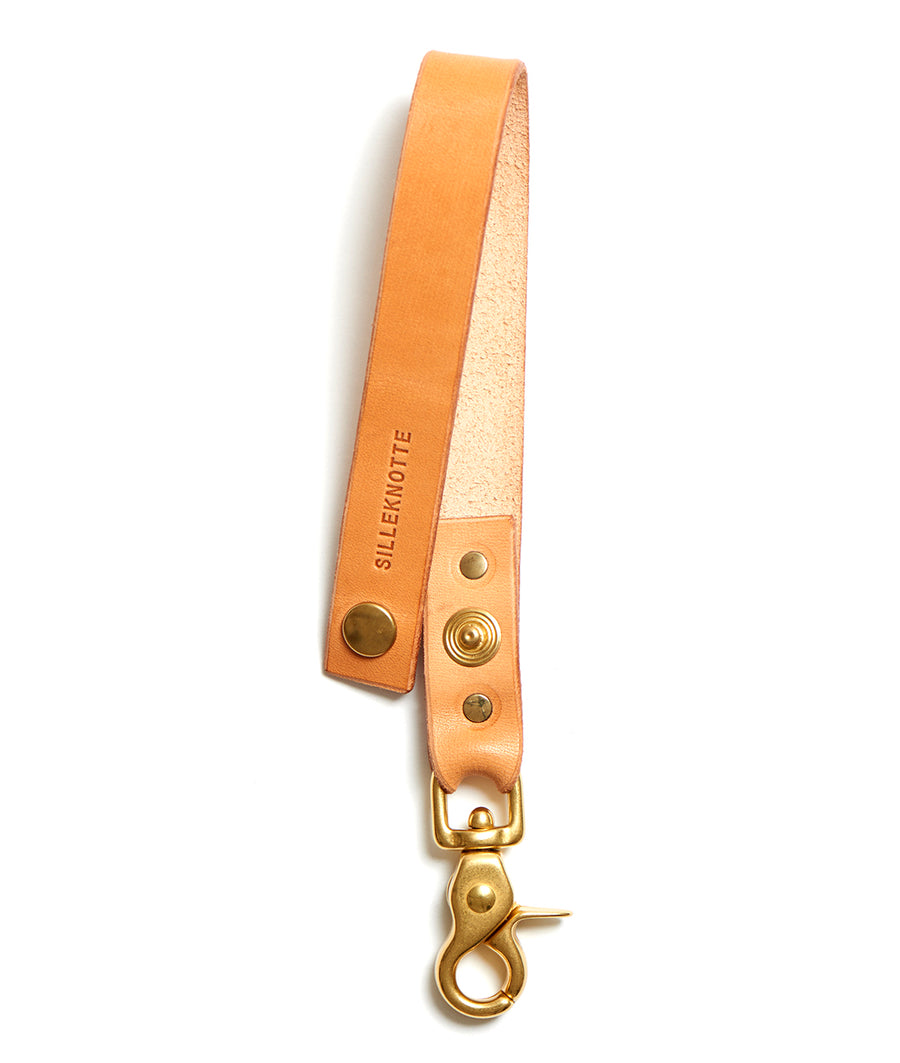 Leather keyring: CARLO medium (natural)