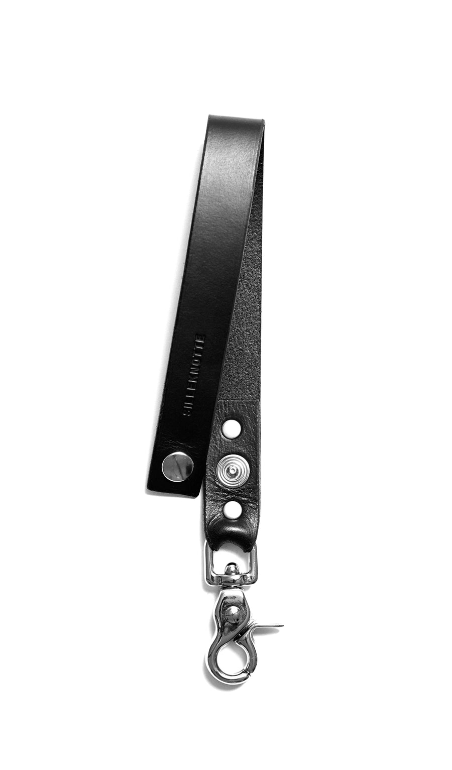 Leather keyring: CARLO - medium (black)