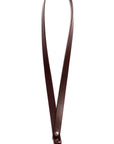 Leather keyring: CARLO long (dark brown)