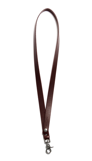 Leather keyring: CARLO long (dark brown)