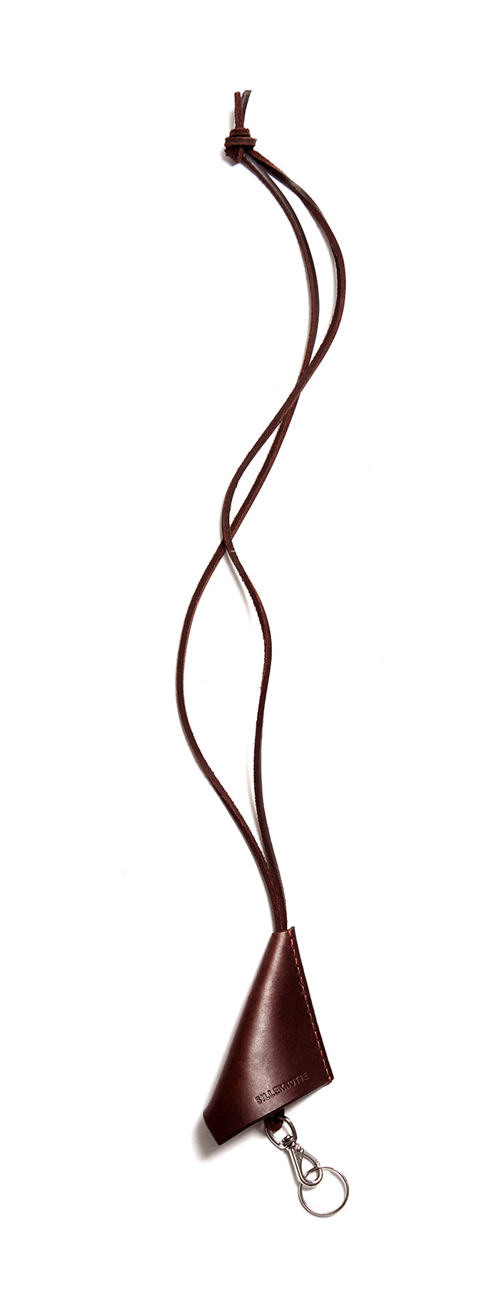Leather key lanyard: CHRISSY (dark brown)