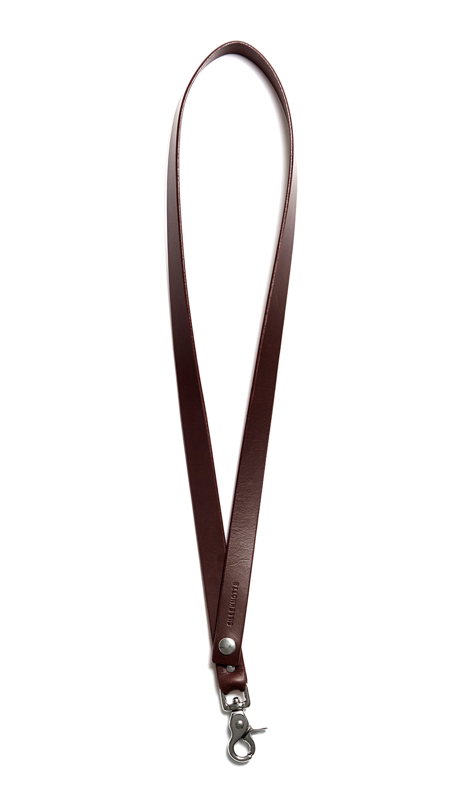 Leather keyring: CARLO long (dark brown)