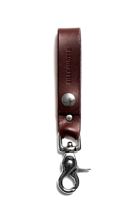 Leather keyring: CARLO small (dark brown)