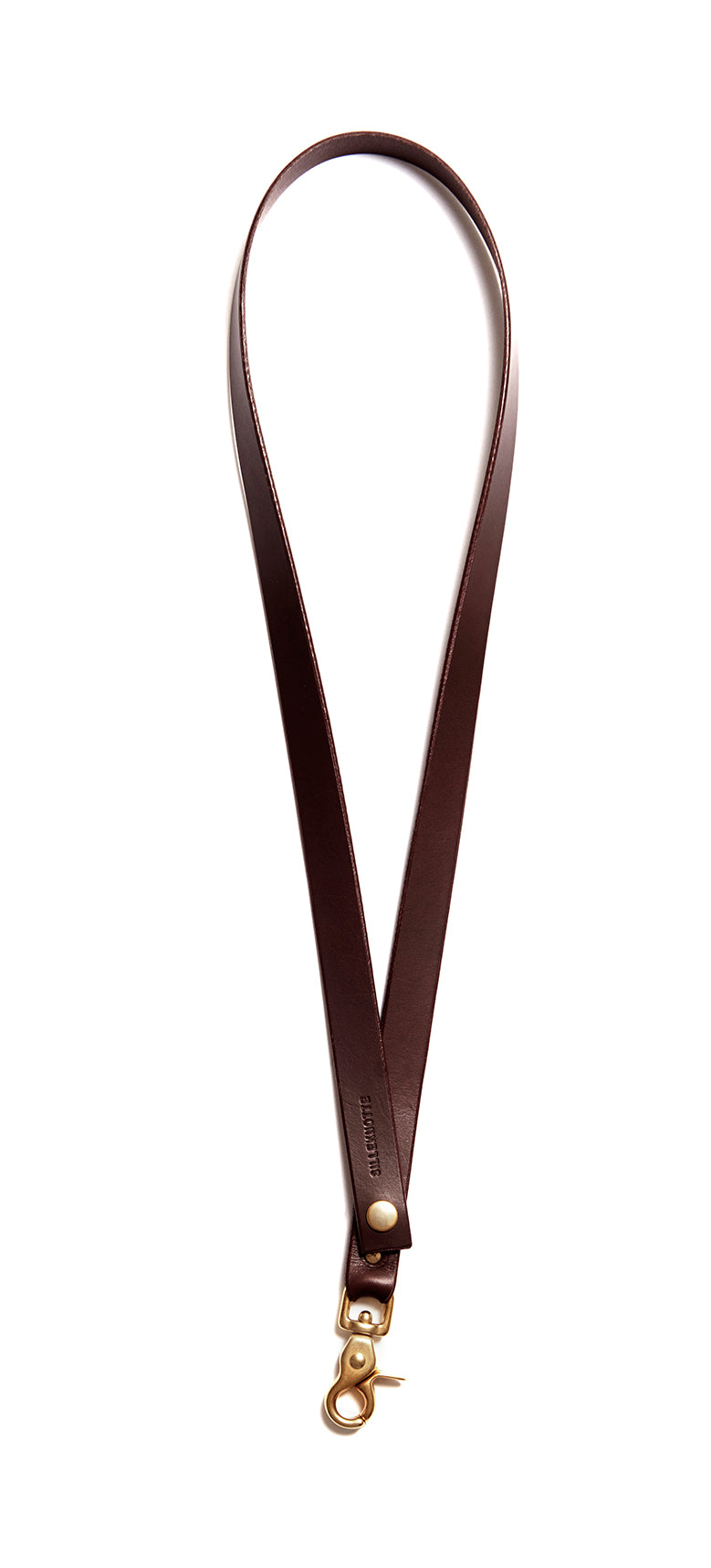 Leather keyring: CARLO long (dark brown)