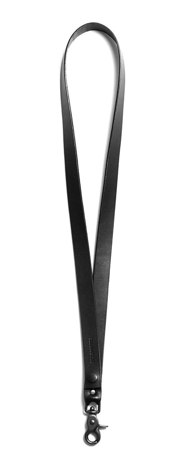 Leather keyring: CARLO long (black)