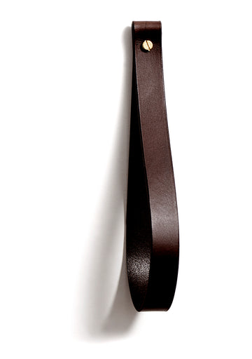 Leather loop strap: TANYA large (dark brown)