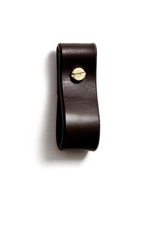 Leather loop strap: TANYA small (dark brown)