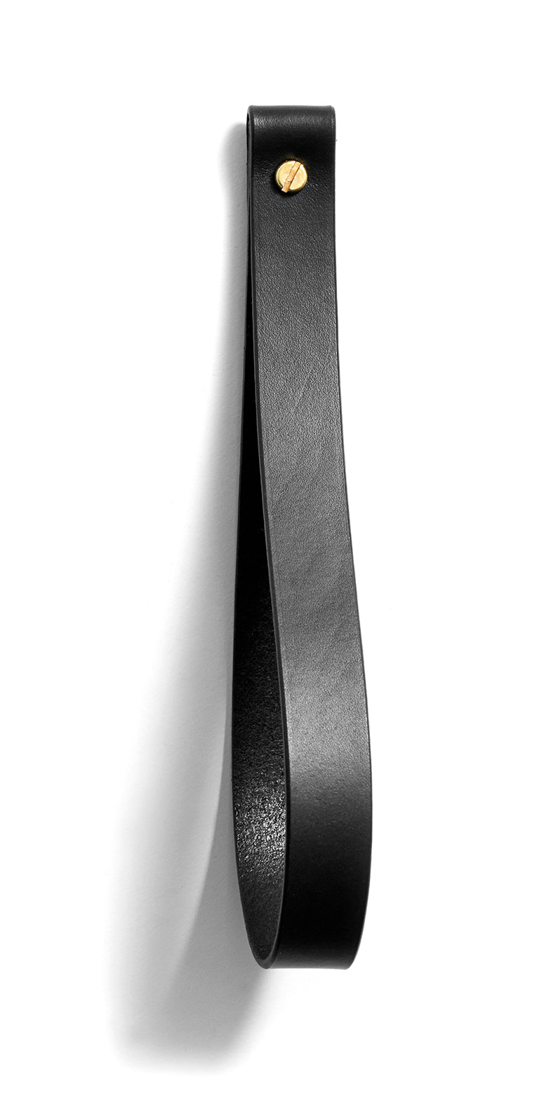 Leather loop strap: TANYA large (black)
