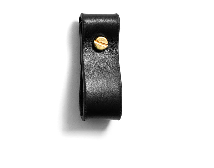 Leather loop strap: TANYA small (black)