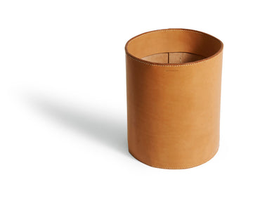 Leather paper basket: PLACE (natural)