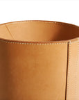 Leather paper basket: PLACE (natural)