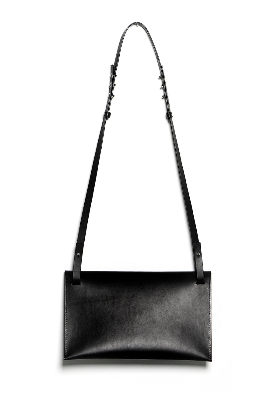 Leather shoulder bag: RIGMOR MEGA (black)