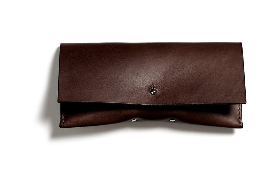 Leather glasses case: FELBY (dark brown)
