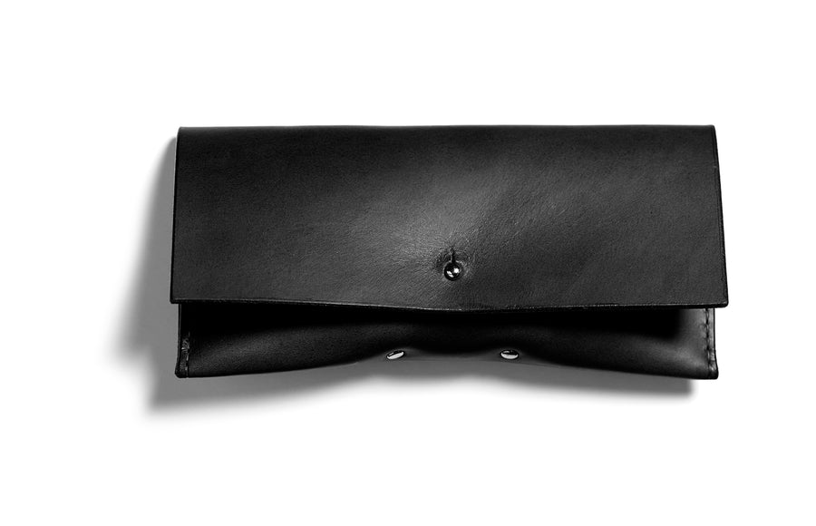 Leather glasses case: FELBY (black)
