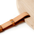 Wall mirror: EKKO (natural) leather & oak