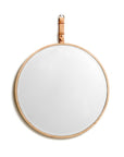 Wall mirror: EKKO (natural) leather & oak