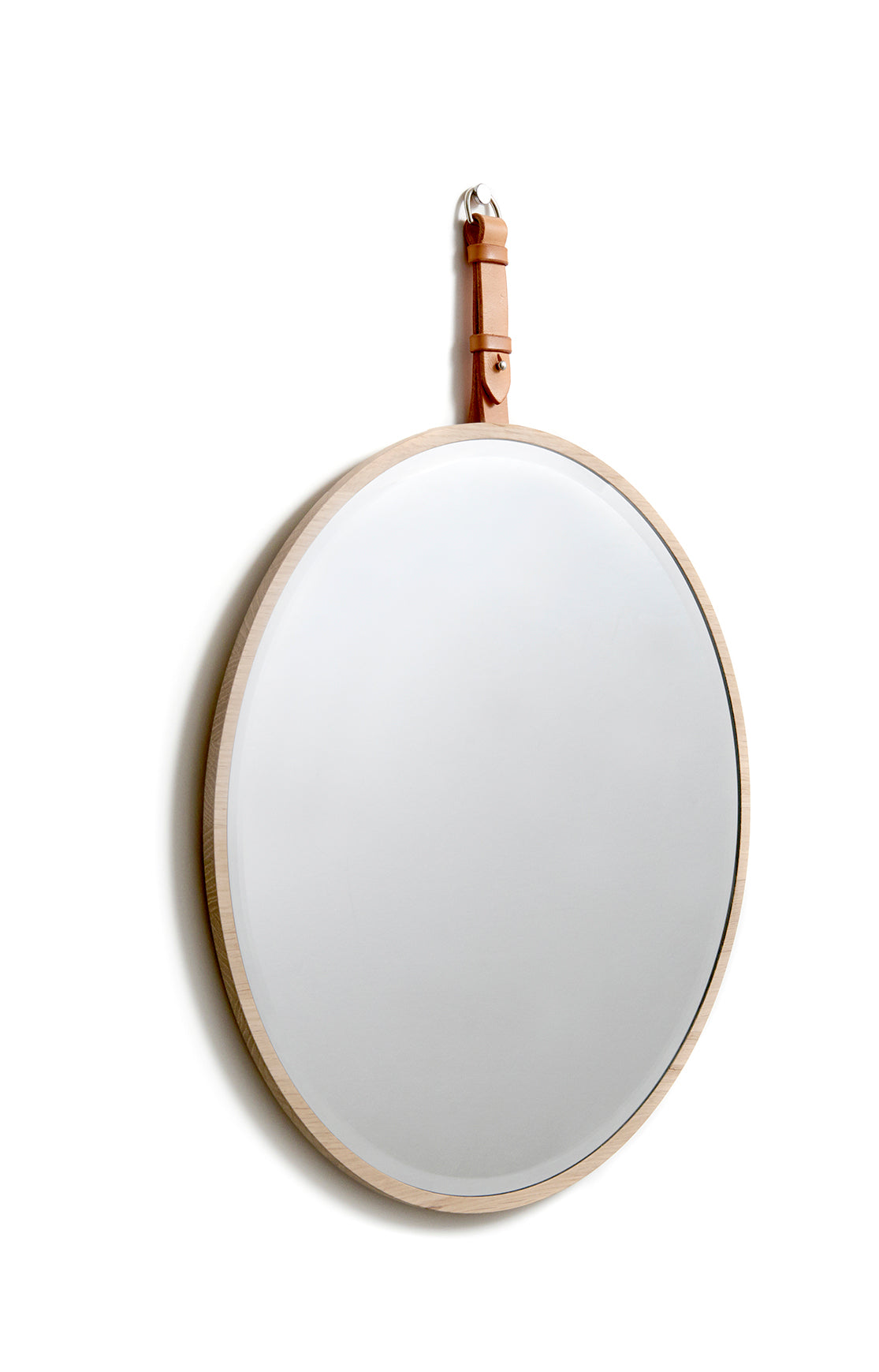 🔹Wall mirror: EKKO (natural) leather &amp; oak