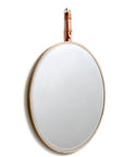 🔹Wall mirror: EKKO (natural) leather & oak