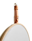 Wall mirror: EKKO (natural) leather & oak