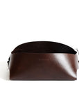 Leather basket: FOLD - medium (dark brown)