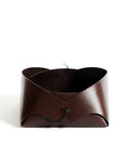 Leather basket: FOLD - large (dark brown)
