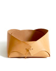 Leather basket: FOLD - large (natural)